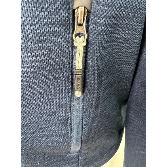 Orvis Men Performance Jacket Medium M Blue Full Zip Fleece Lined Hiking Outdoors - Picture 4 of 10